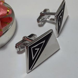 Estate Geometric 925 Mens ANSON Cuff Links#13459